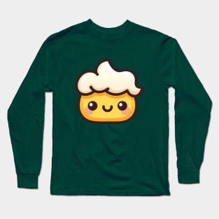 Ice cream hair smiley face emoji Long Sleeve T-Shirt